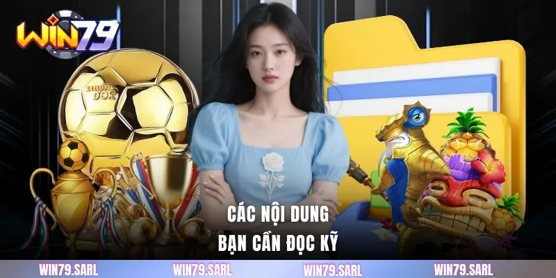 Các nội dung bạn cần đọc kỹ